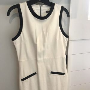 NWT!! Express white dress with leather trim